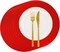 50 PCS Red Paper Placemats Round Place Mats Shiny Mirrored Disposable Paper Charger Doilies Tablemats for Christmas Valentines Party Birthday Wedding Dinner Table Decor